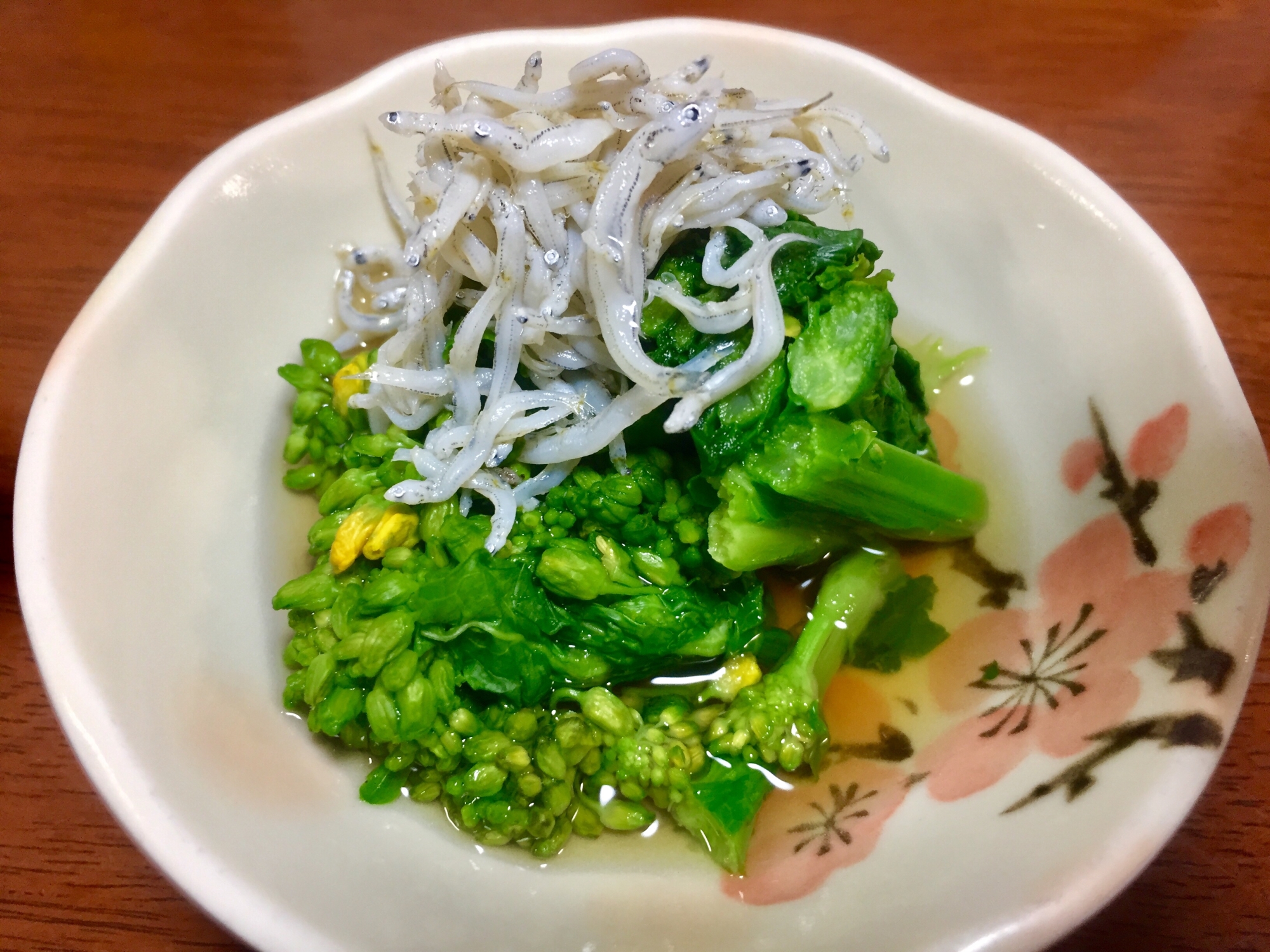 春の味 菜の花としらすの酢の物