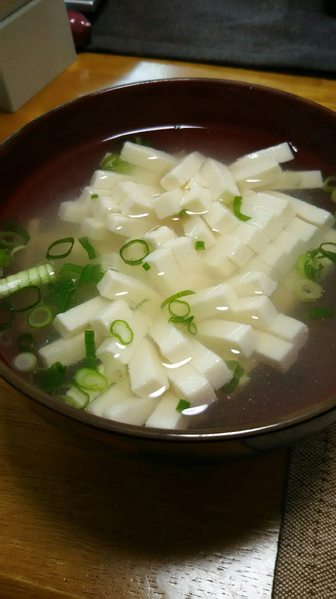 お花豆腐の清まし汁