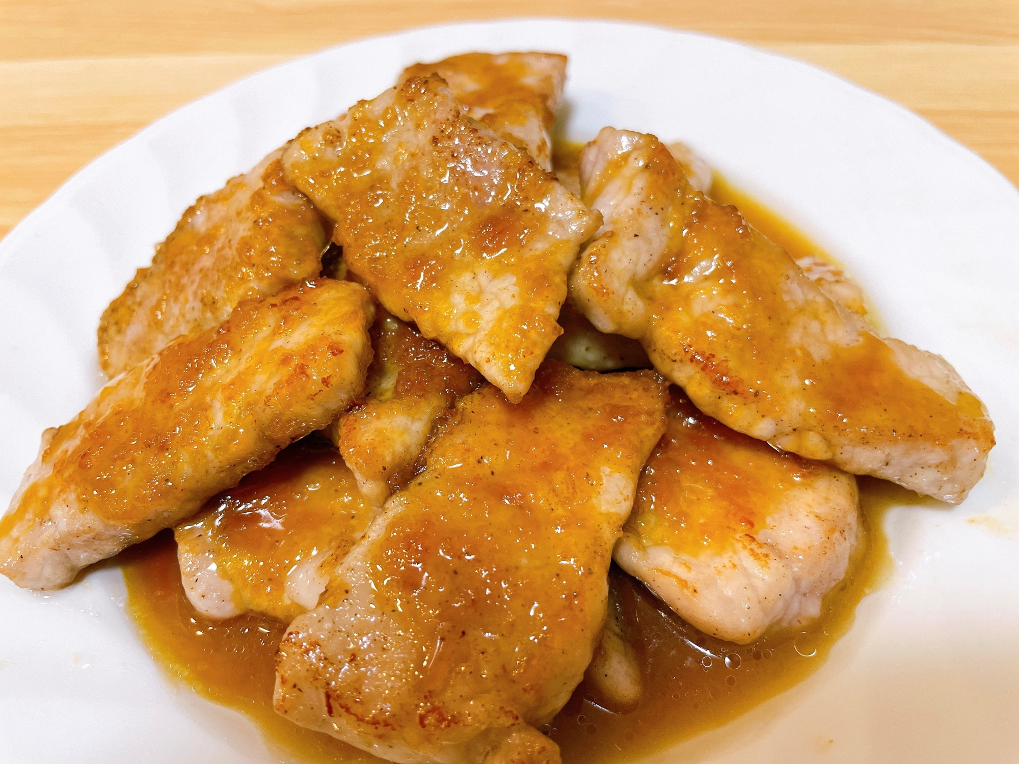 ソースが美味い!絶品豚もも肉ステーキ