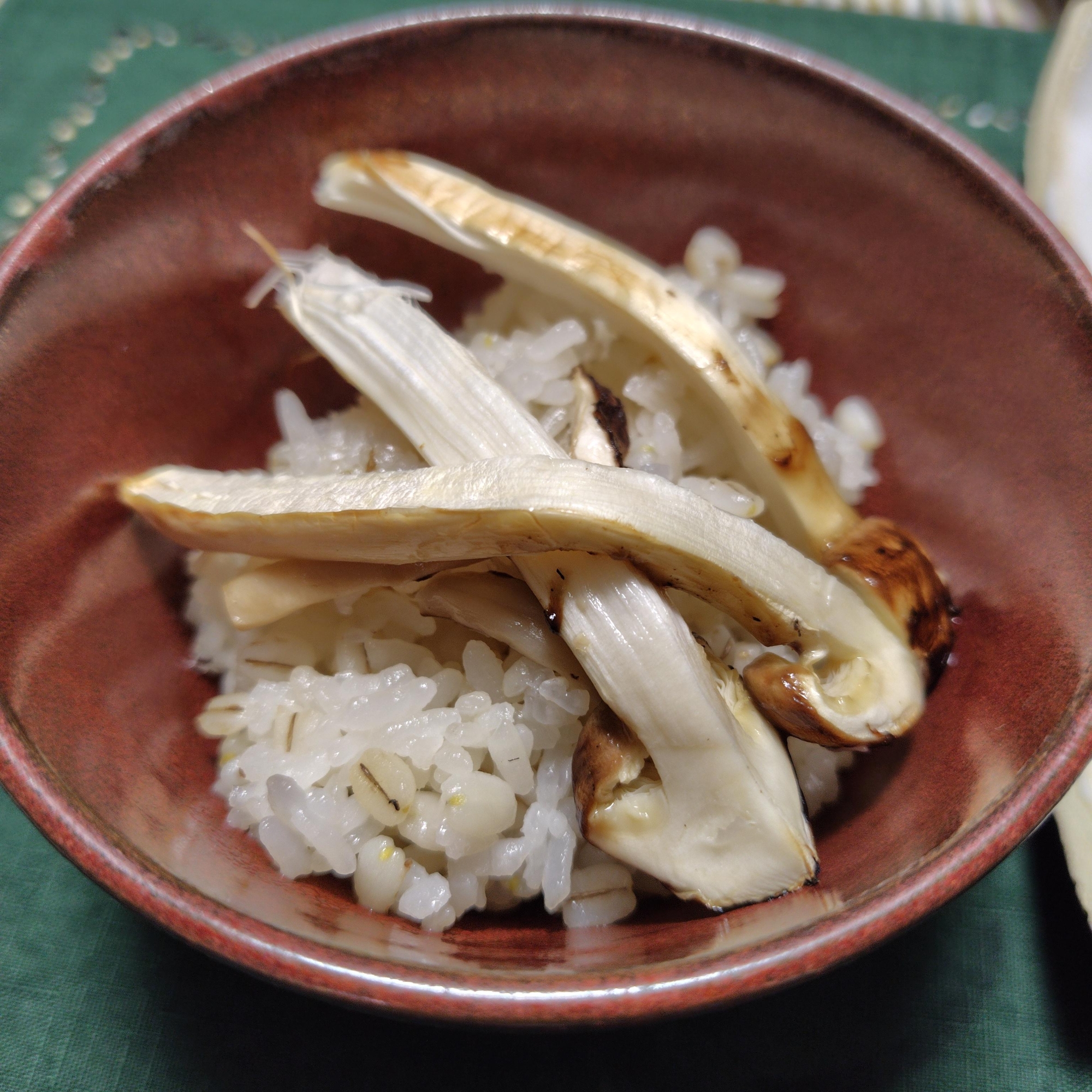 炊飯器で炊くだけ～松茸ごはん