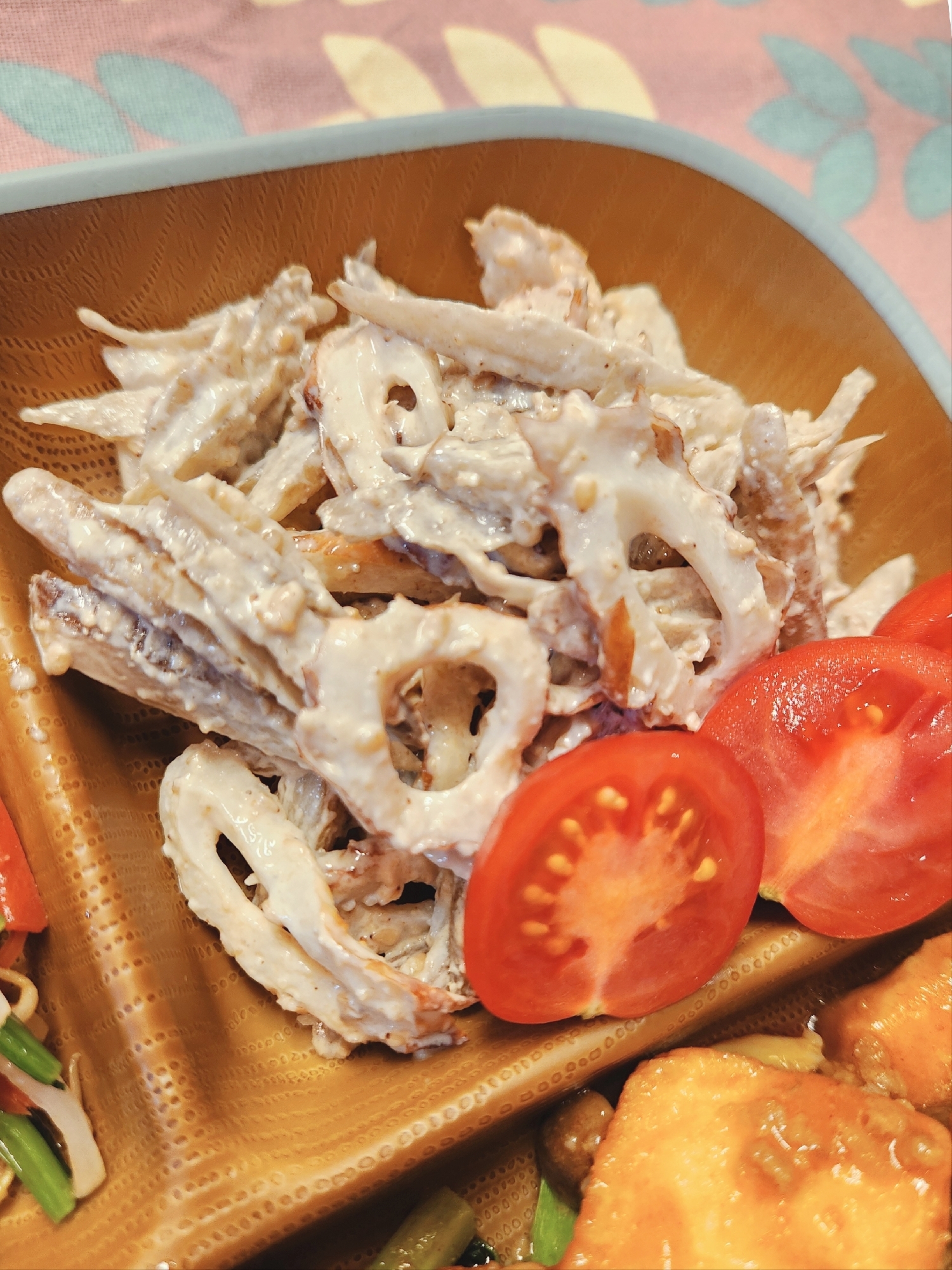 【おかず】ごぼうと竹輪の味噌マヨサラダ