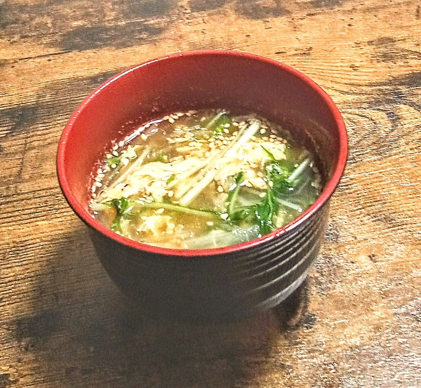 大根・水菜の中華たまごスープ〜毎日簡単〜