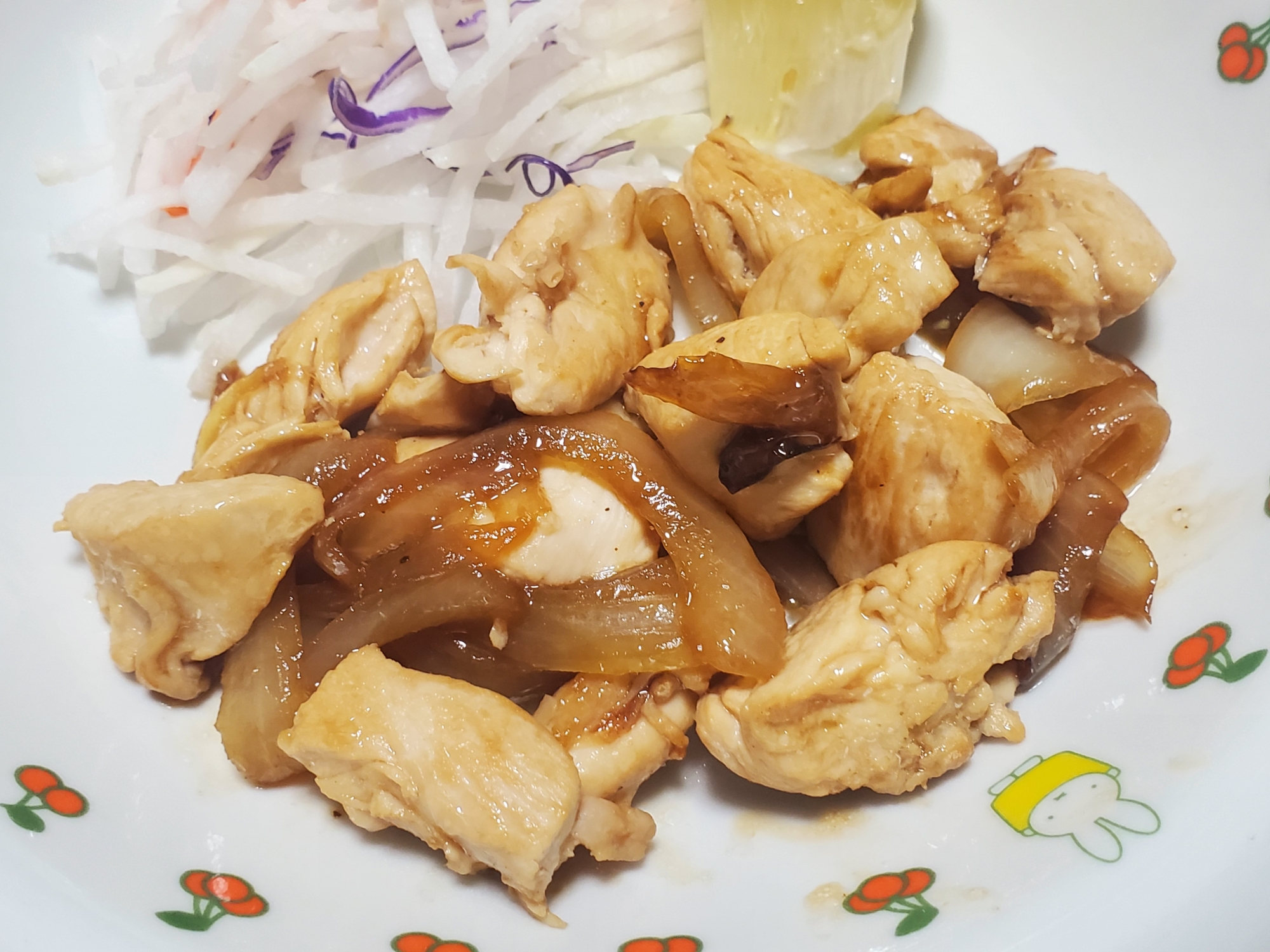 鶏肉の青じそドレッシング炒め