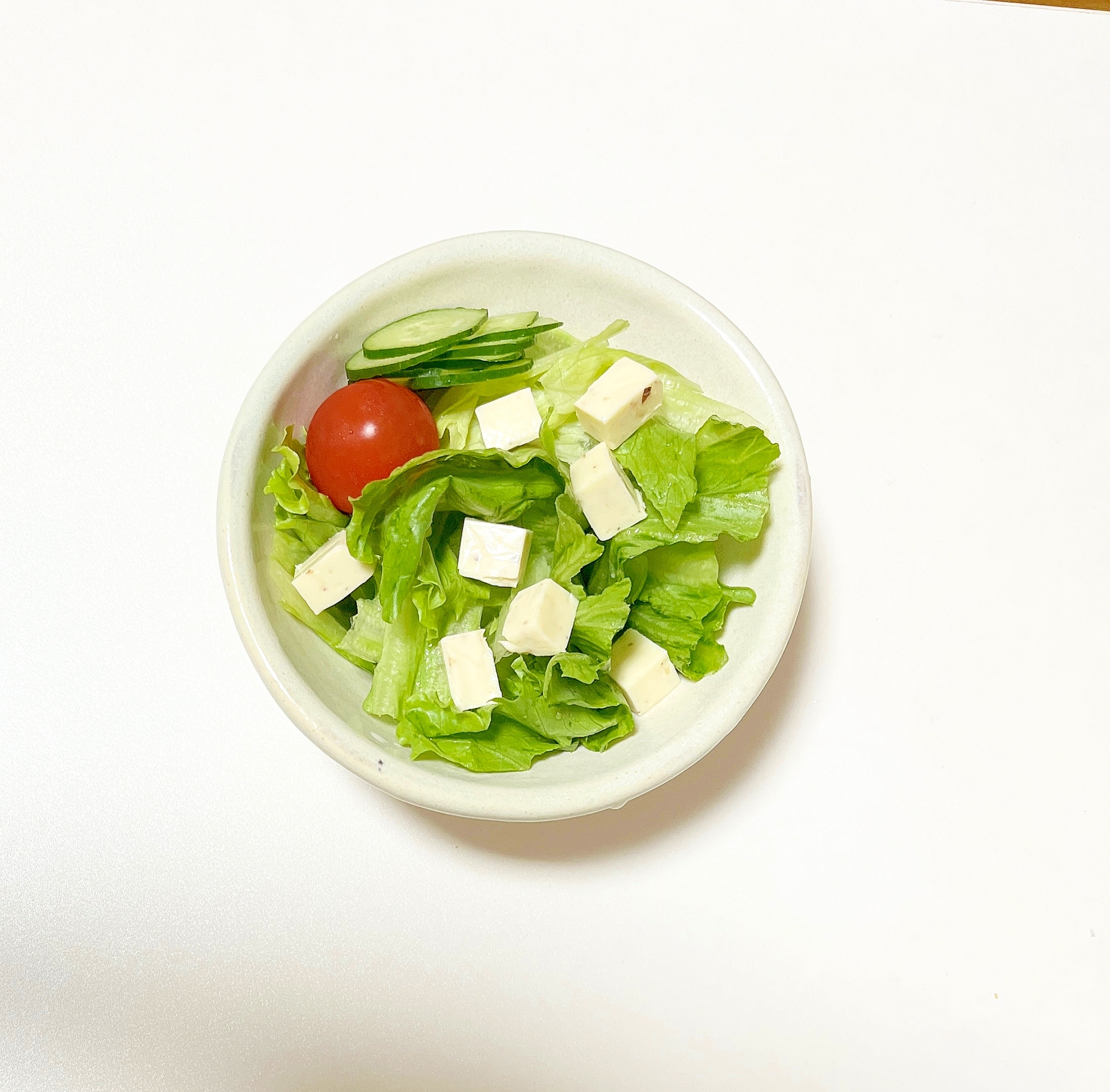 チーズと生野菜のサラダ
