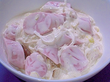 魚肉ソーセージのネギマヨ和え