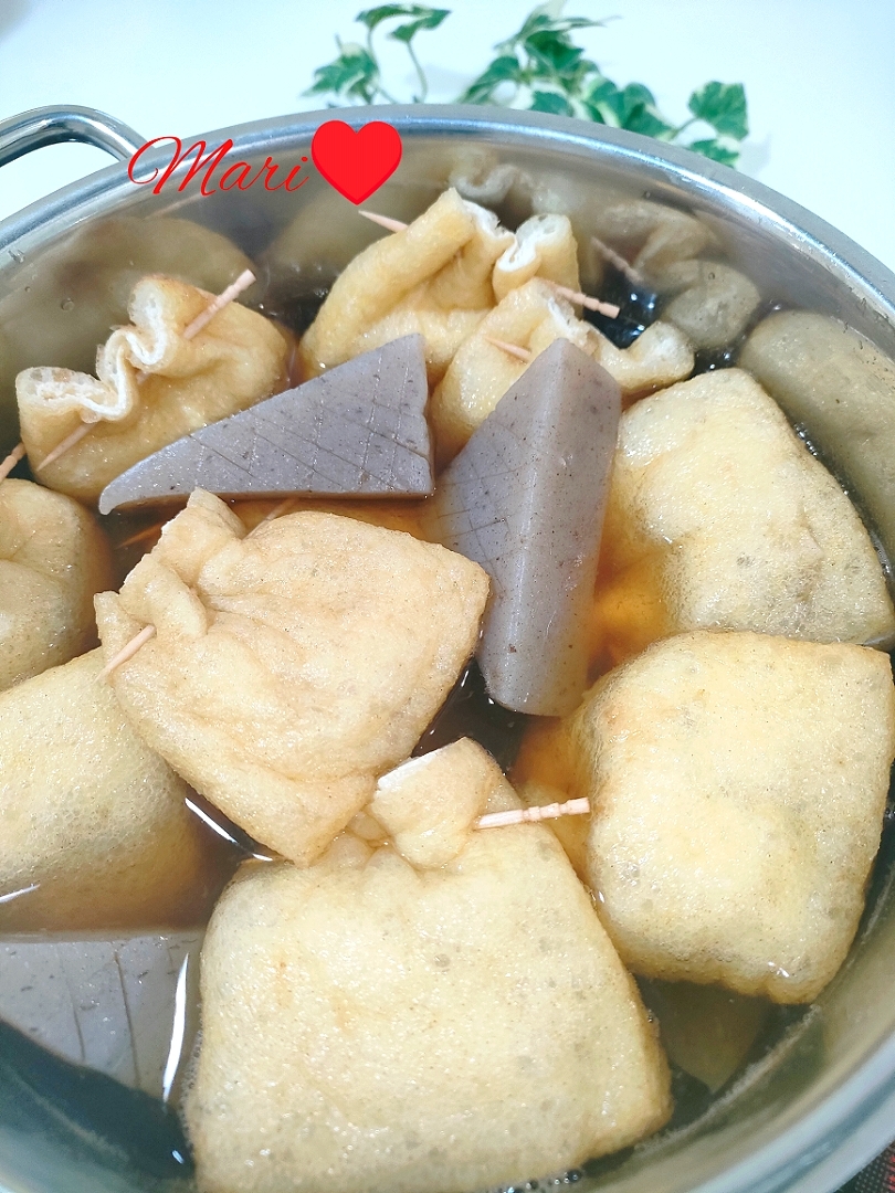 簡単！餅巾着とこんにゃくのおでん