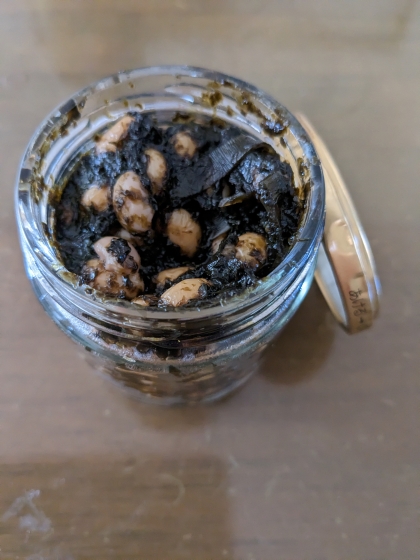 有馬温泉で食べた海苔大豆が食べたくて参考にさせて頂きました。早煮昆布があったので追加しました。とても簡単で美味しかったです。また作ります。