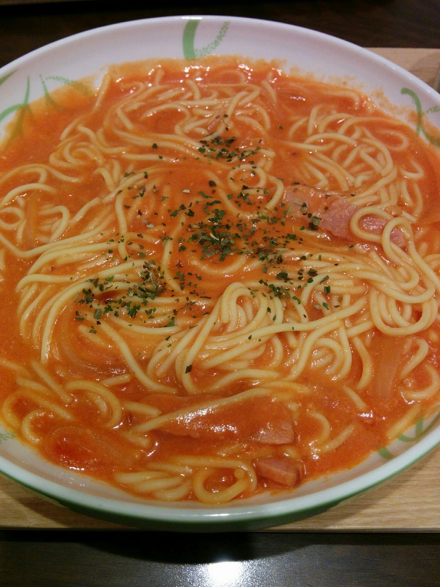 トマトクリームパスタ風の糖質0麺