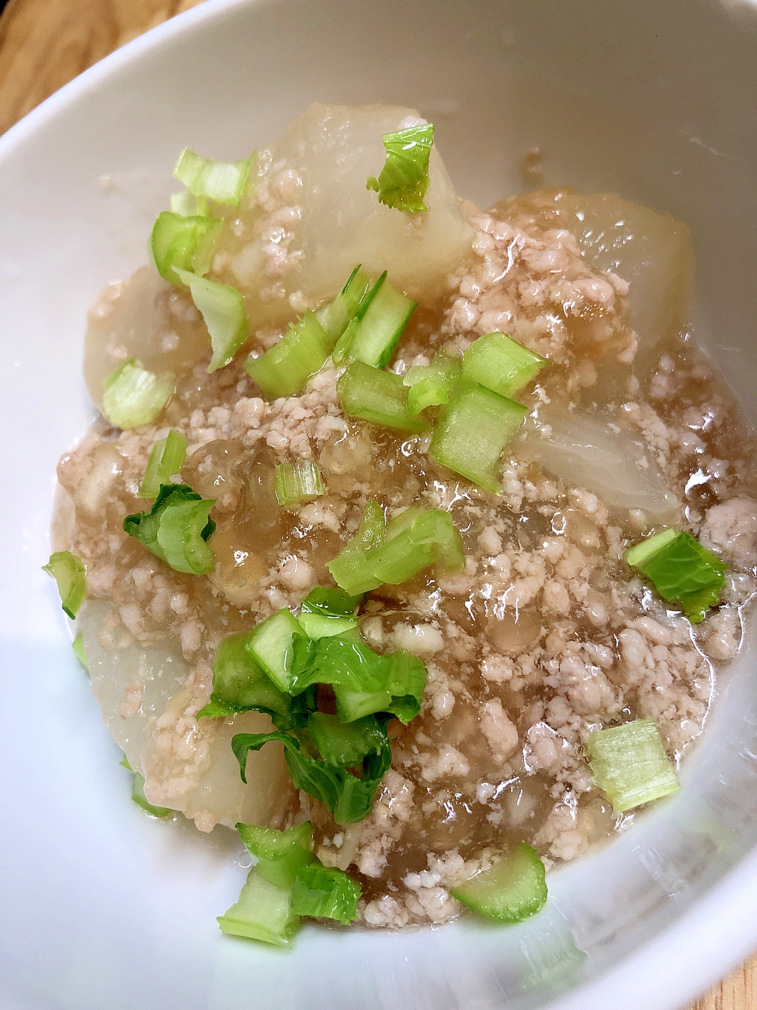 大根の豚ひき肉のあんかけ