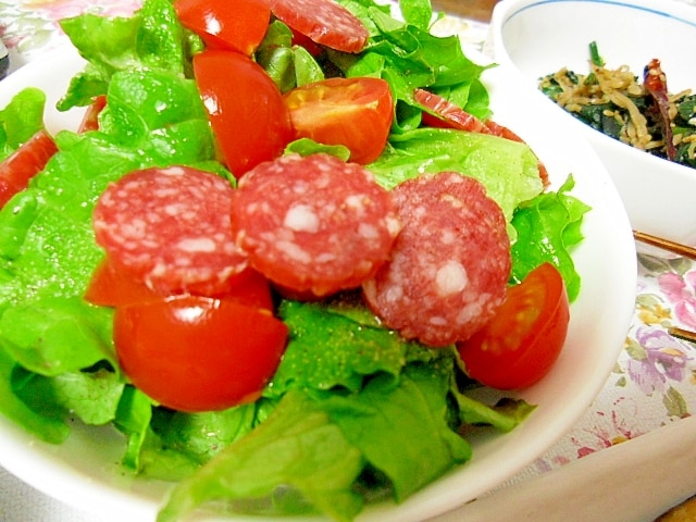 サラミサラダ レシピ・作り方 by ミスチバス8823 - 楽天レシピ