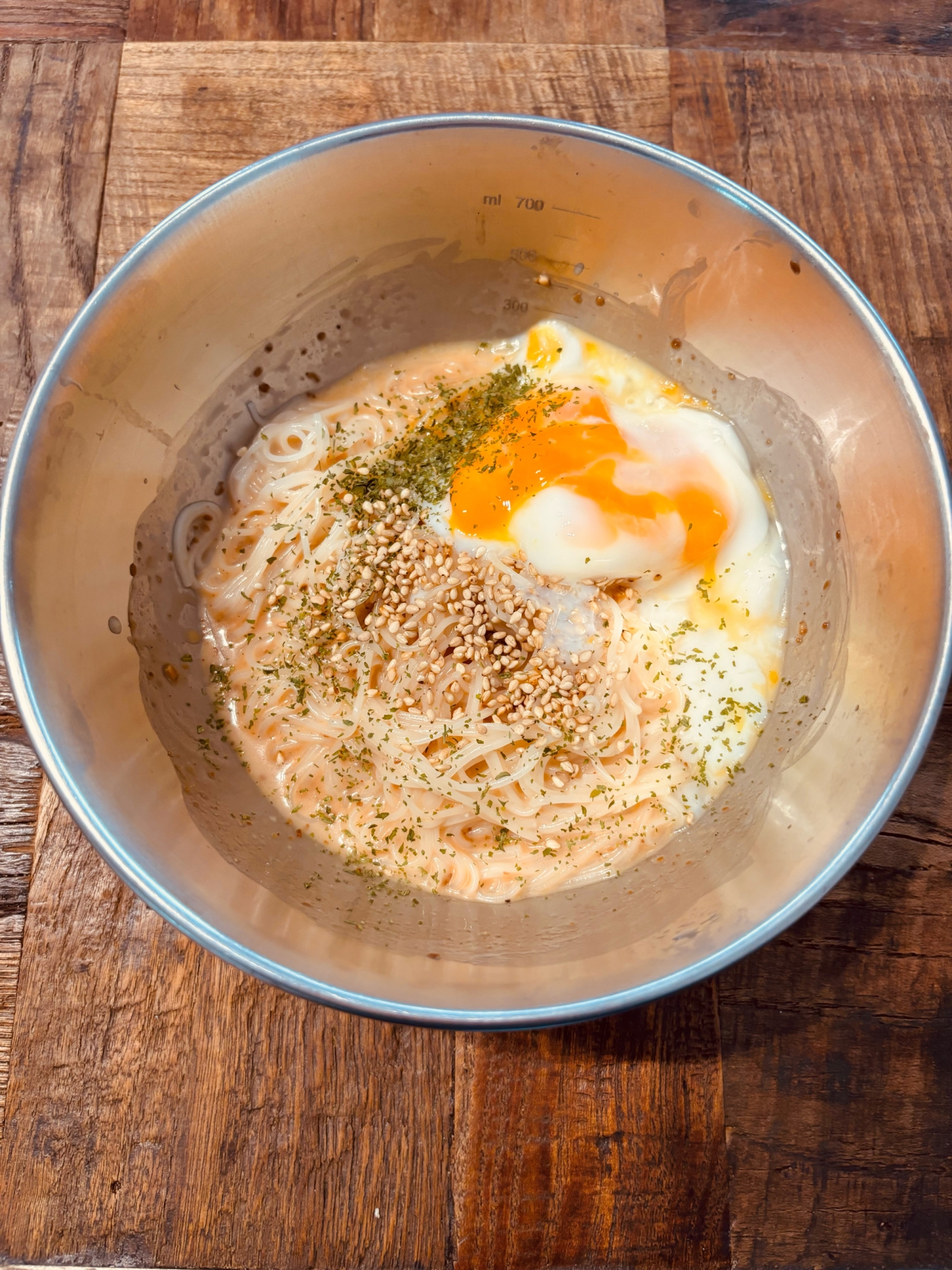 素麺で♡韓国風ゴマだれつけ麺