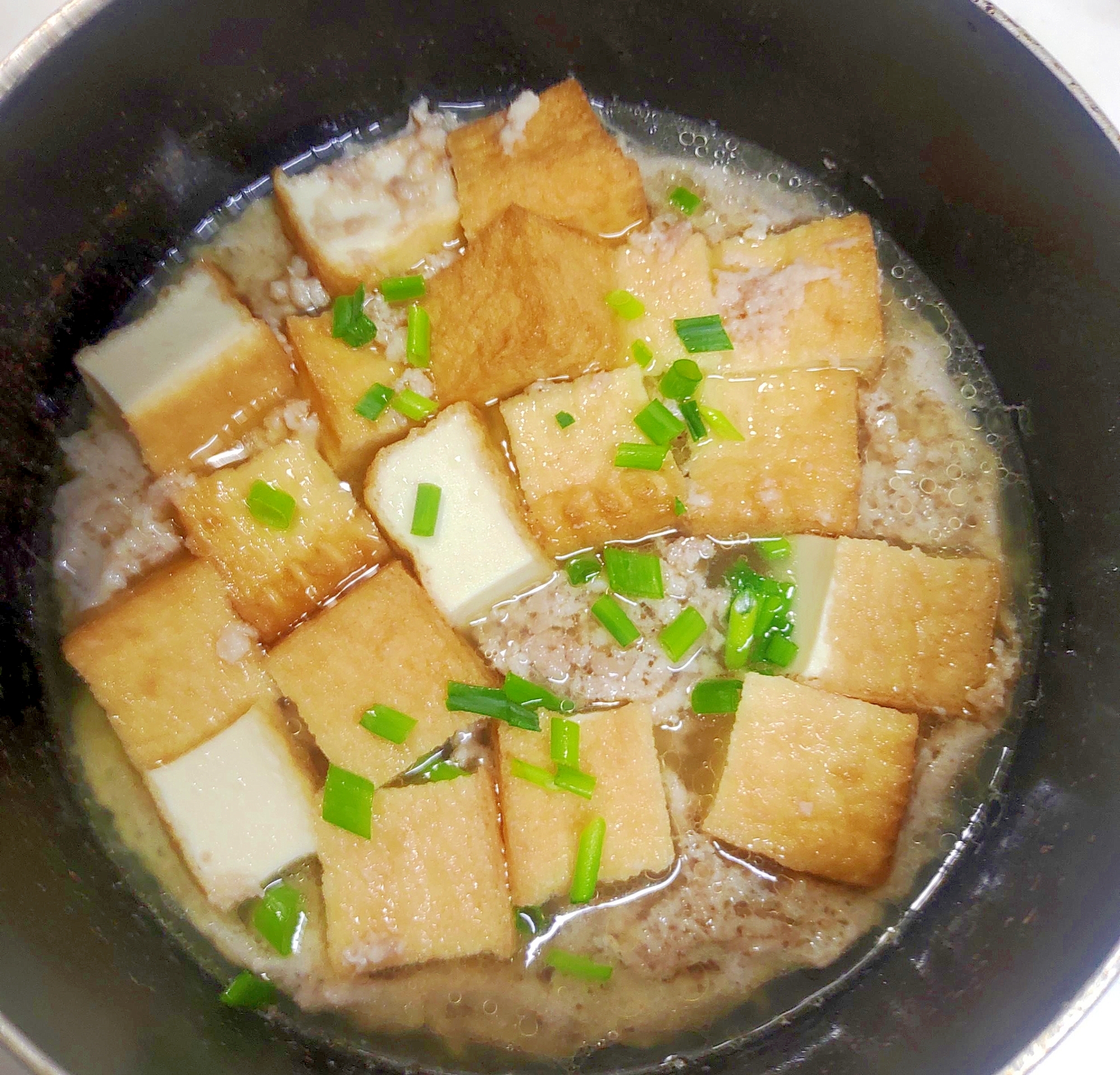 厚揚げひき肉煮