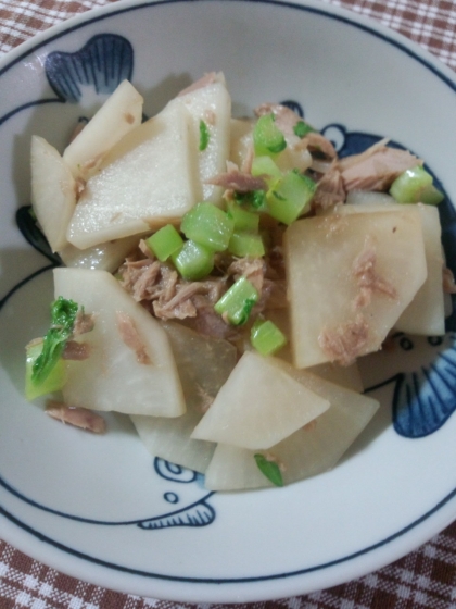 給料日前に(^^)大根とシーチキンの炒め物