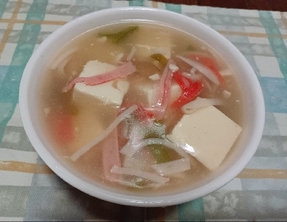 カニカマと豆腐のとろふわスープ♪