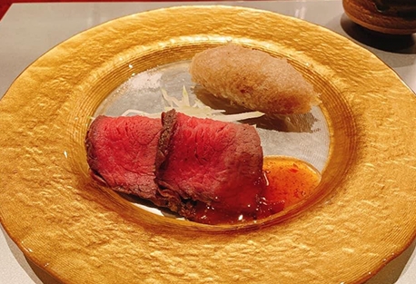 宮崎牛の岩塩焼き