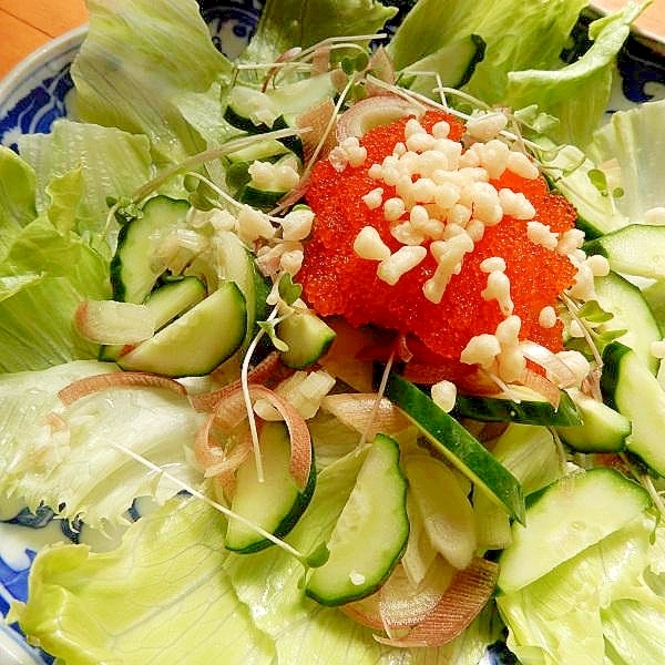 ドレッシング要らず５分！？「とびっこ」でサラダ♪