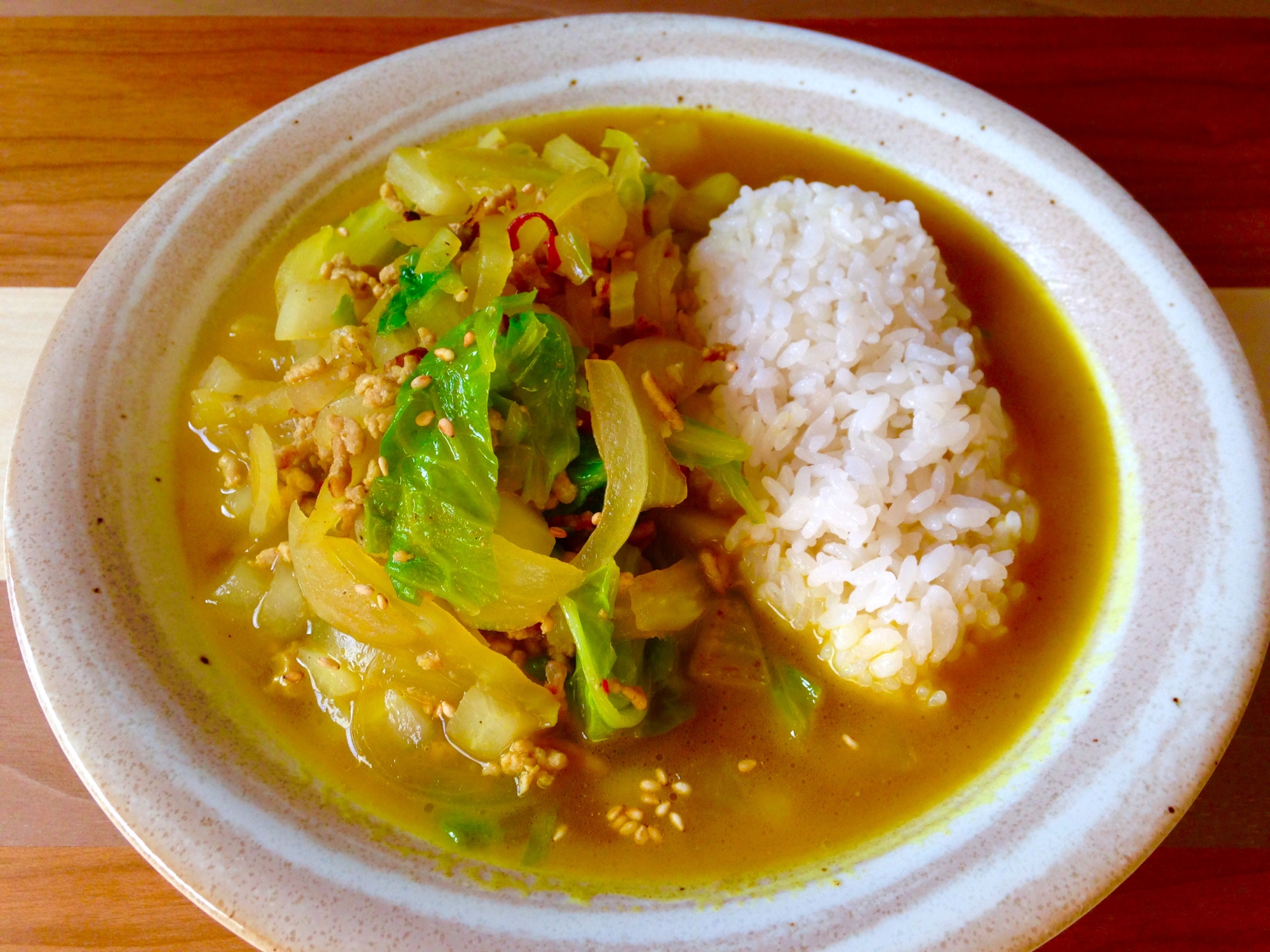 節約ランチ★野菜のスープカレー★