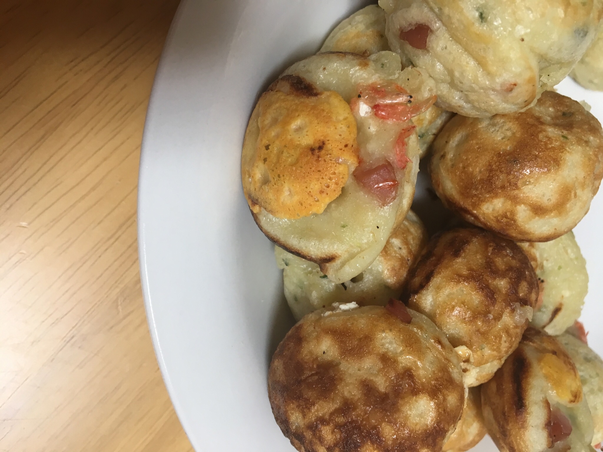 紅エビとチーズのたこ焼き(^O^)