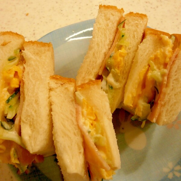 子供が喜ぶ 卵とハム きゅうりのサンドイッチ レシピ 作り方 By なな1151 楽天レシピ 子供が喜ぶ 卵とハム きゅうりのサンドイッチ レシピ 作り方 By なな1151 楽天レシピ