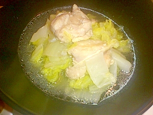 塩麹でしっとり☆鶏と白菜蒸し煮