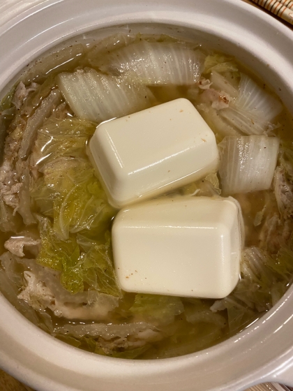 豆腐を投入して、美味しくできました♪