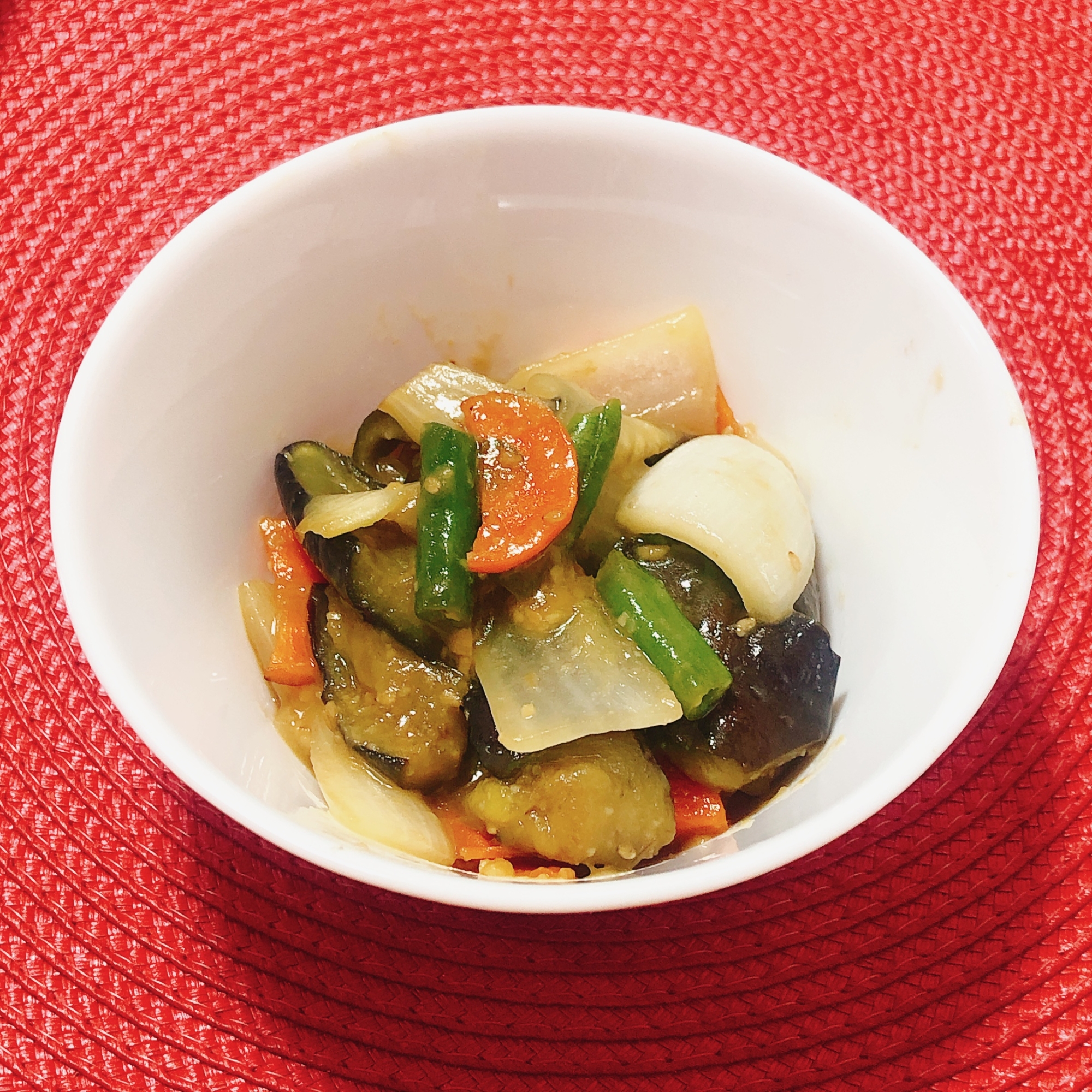 茄子あまり野菜の味噌炒め