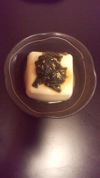 ワカメの酢味噌あえ冷奴