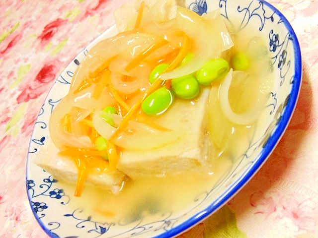 もちっと＆トロッと❤里芋餅の彩り野菜あんかけ❤