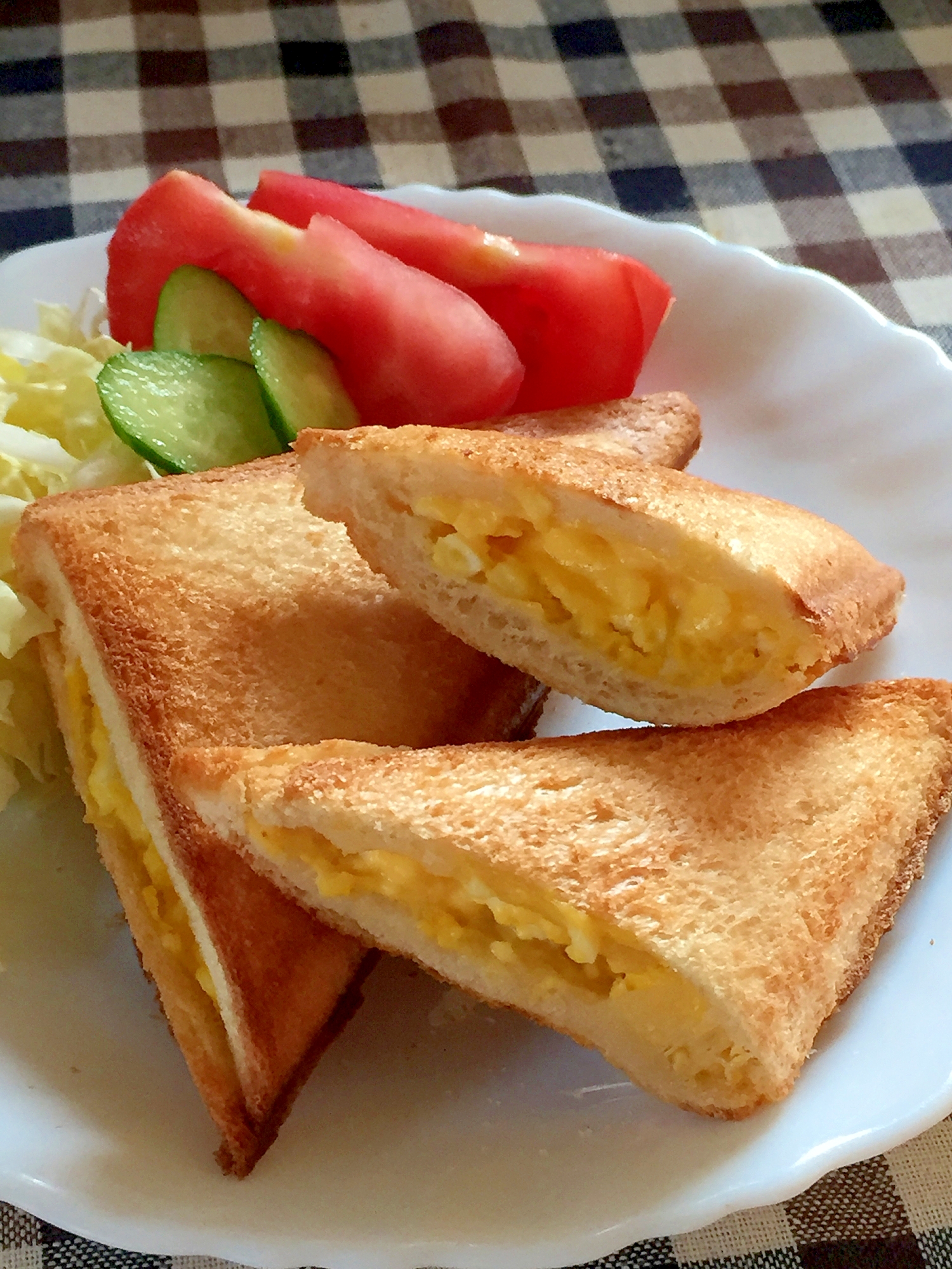 子供ウケ抜群♫卵ホットサンド