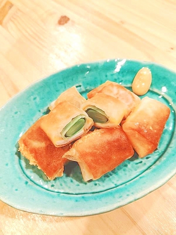 味付け要らず　空豆のひとくち春巻き