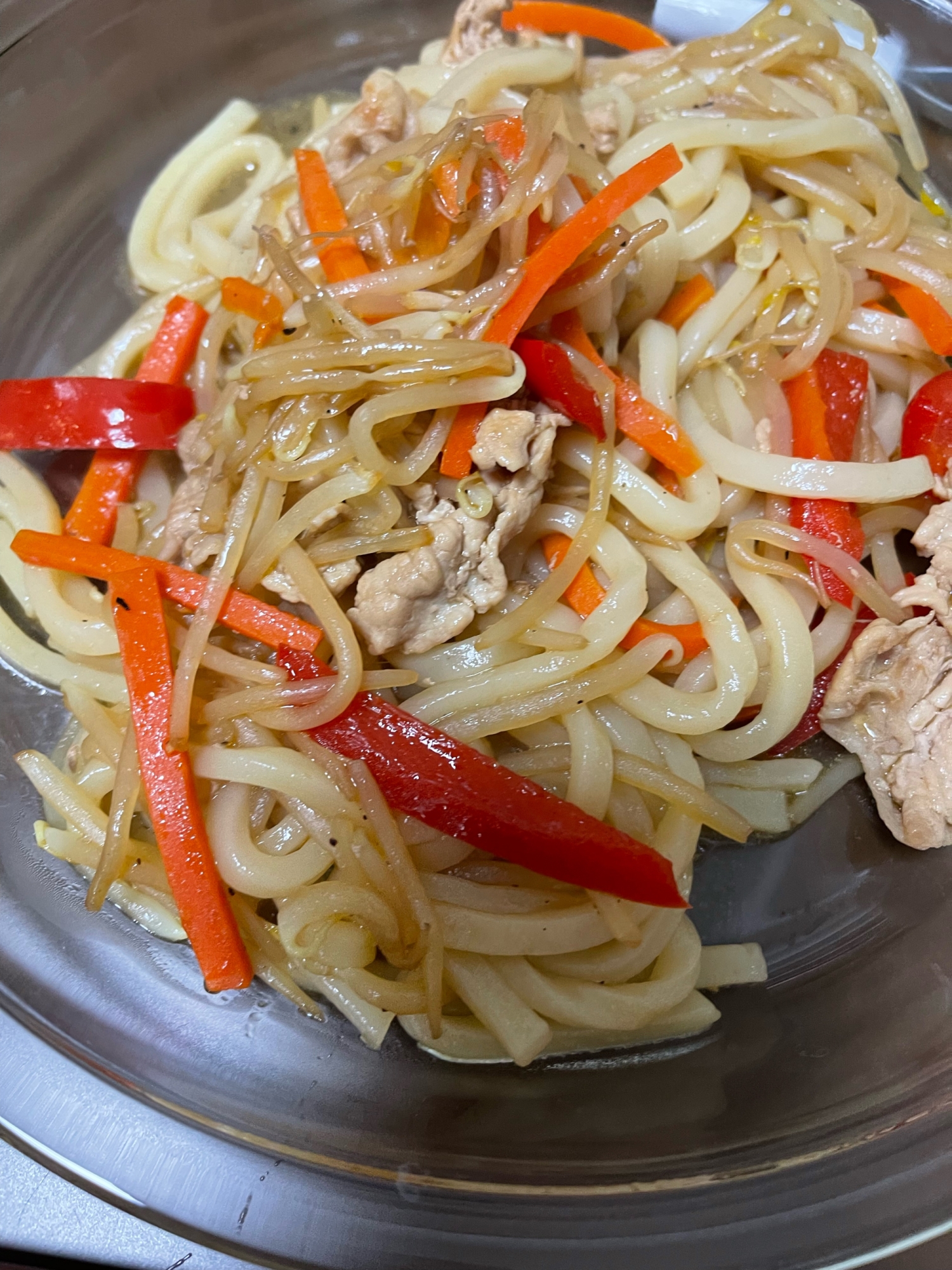 カンタン酢でさっぱり焼きうどん