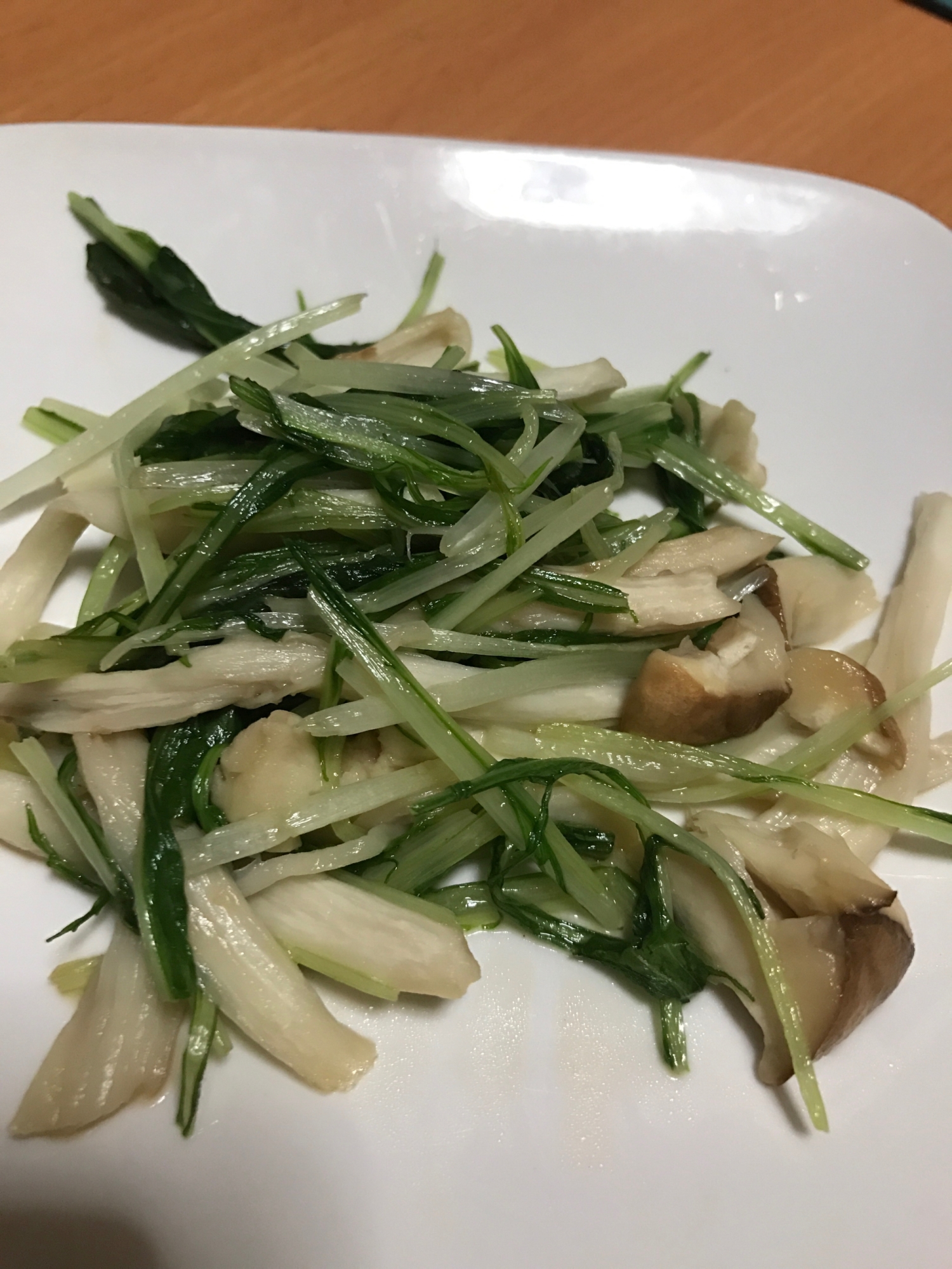 水菜とエリンギのポン酢炒め レシピ 作り方 By Reisa999 楽天レシピ