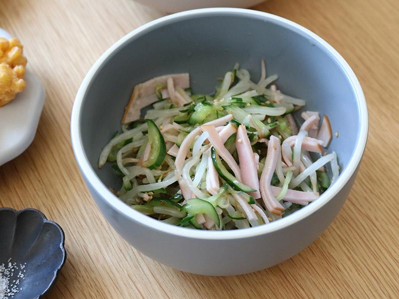 レンジで簡単!きゅうりともやしのナムル