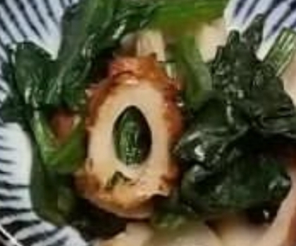 ほうれん草とちくわの炒め物