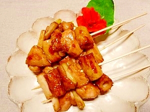 鶏胸肉と竹輪☆照り焼き串