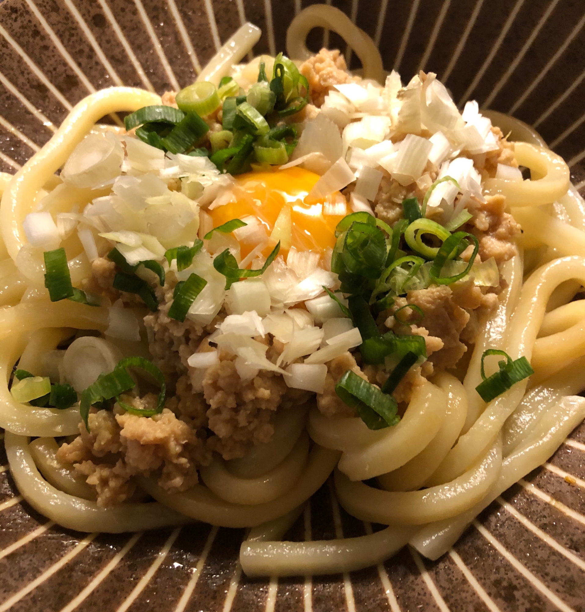 バター醤油で！肉味噌うどん★