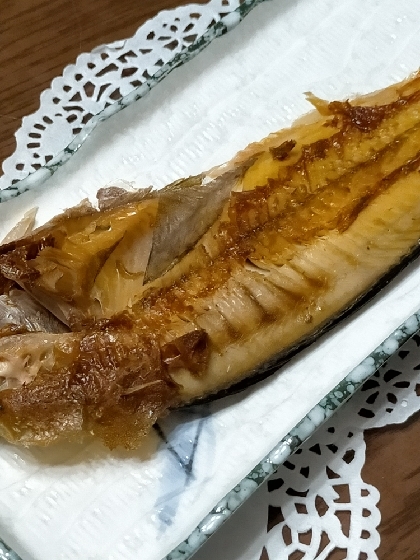 フライパンで焼く、ホッケの一夜干し焼き