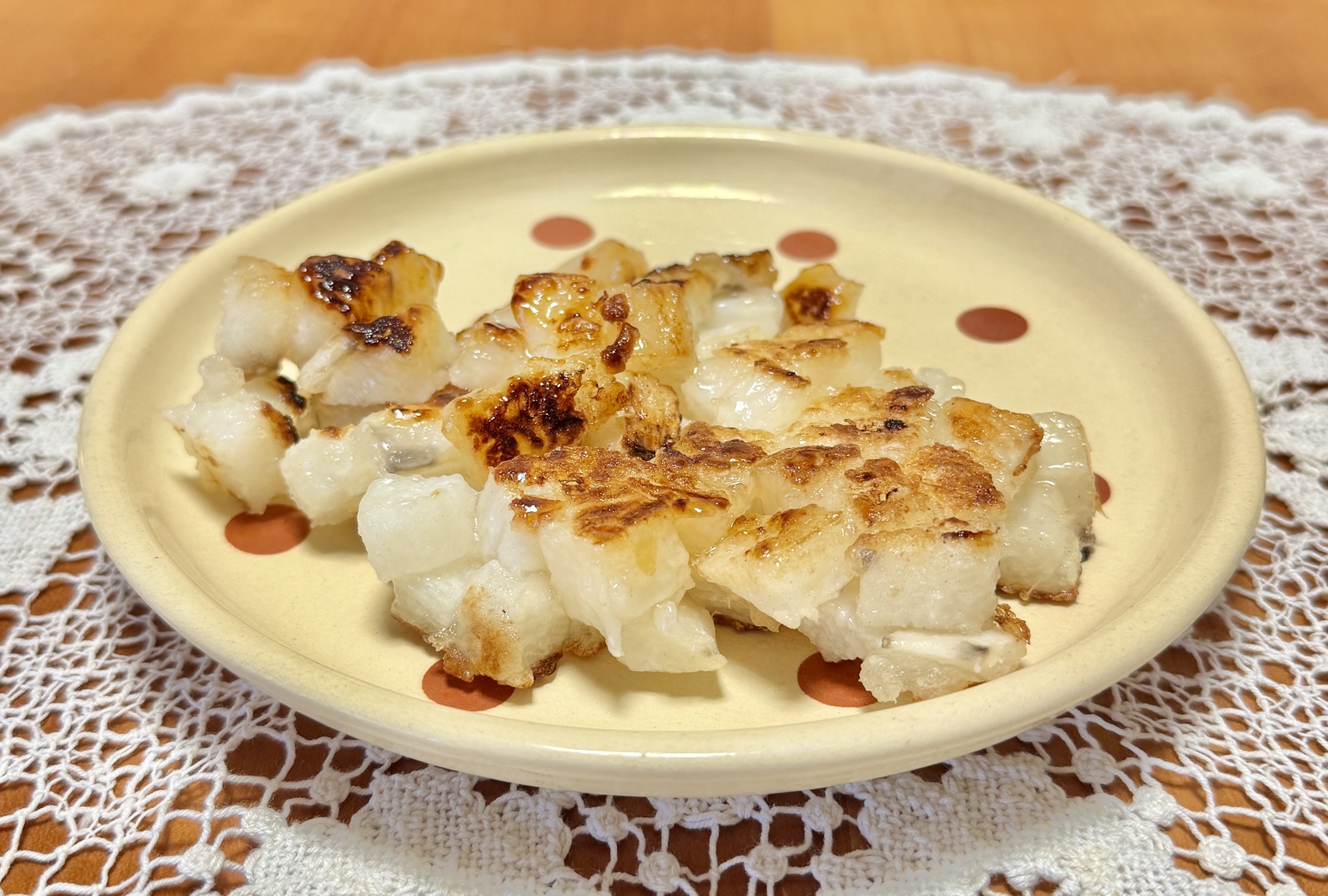 ホクホク&香ばしい！角切り長芋の☆フライパン焼き