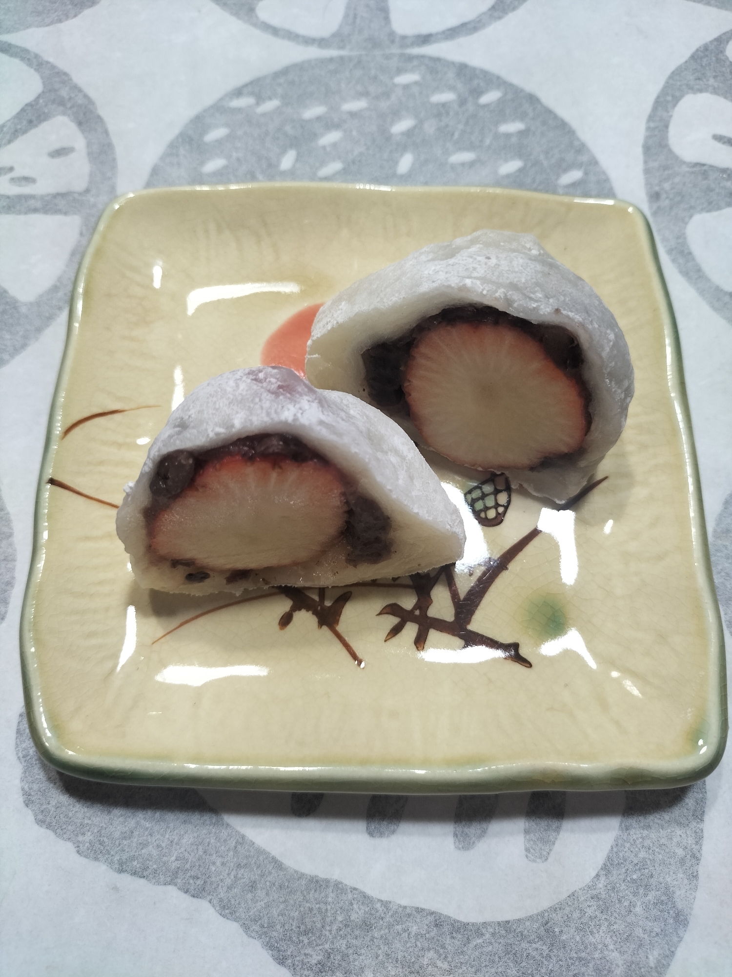 丸餅で簡単！苺大福