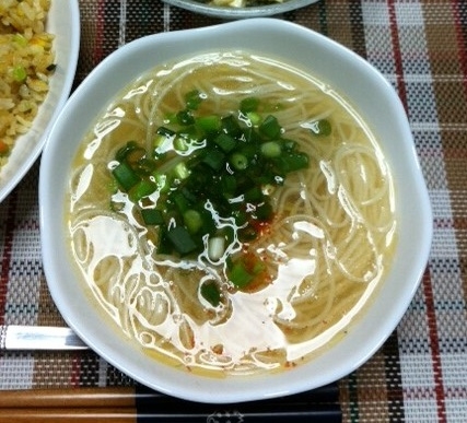 ラーメン風？素麺の中華スープ☆