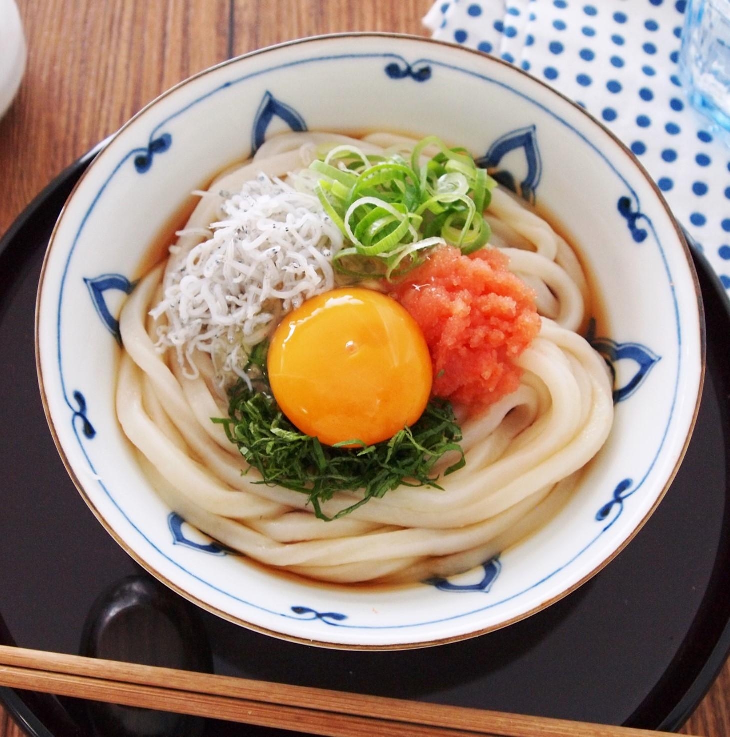 明太しらすぶっかけうどん