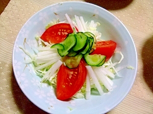 彩り良くёトマトと大根のサラダ