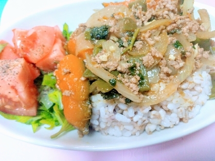 味噌としょうゆが隠し味♪豚ひき肉の和風カレー