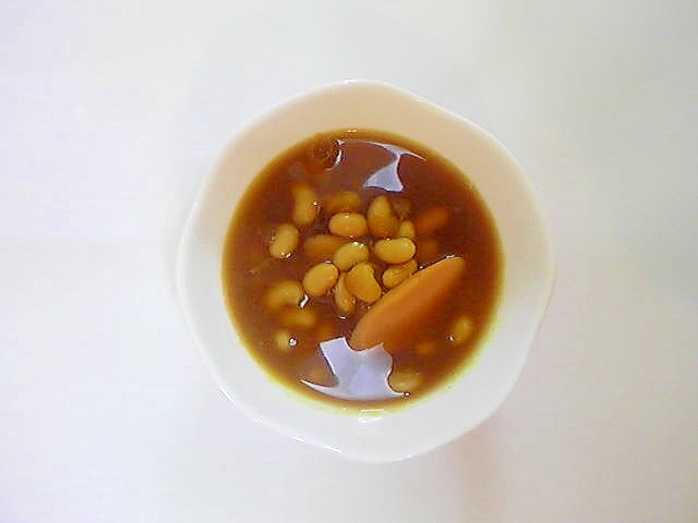 大豆と魚ニソのカレースープ