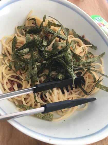 簡単☆パパ飯☆納豆パスタ