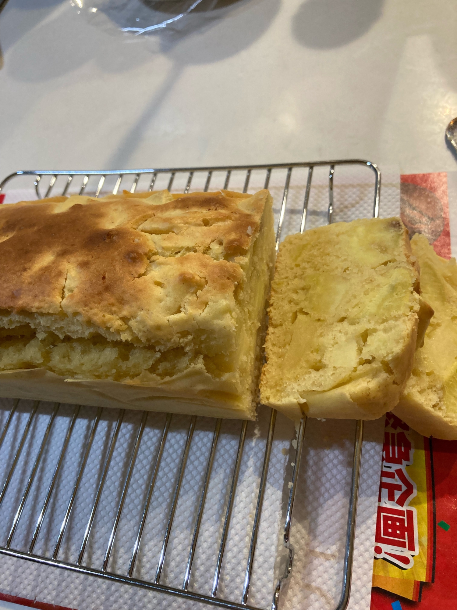 HMで作るりんごとさつまいものパウンドケーキ