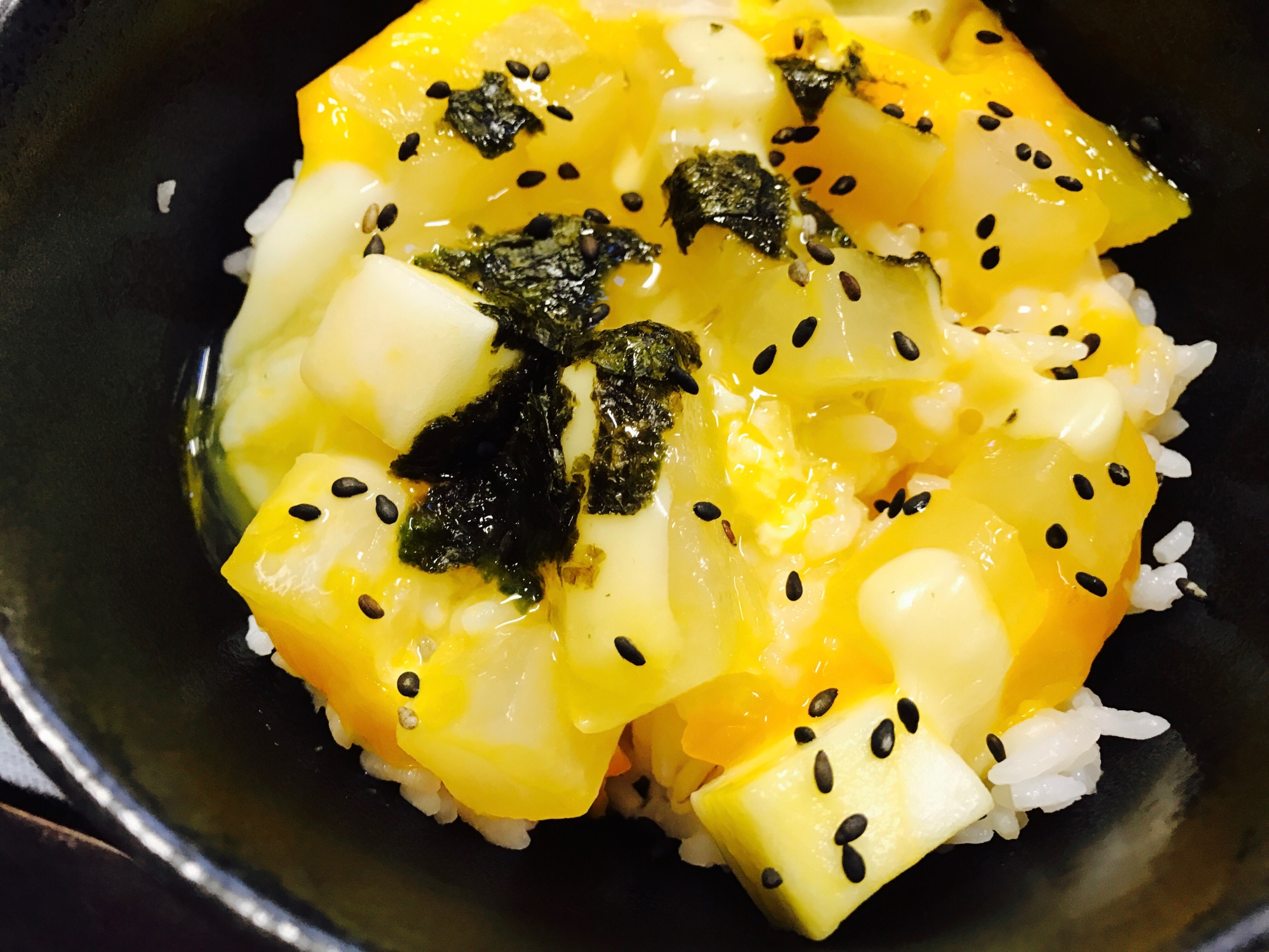 リメイク！ダイコンとはんぺんの海苔チー玉丼