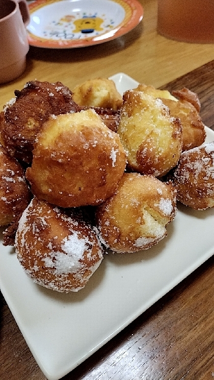 混ぜるだけ♪ホットケーキミックスでふわふわドーナツ