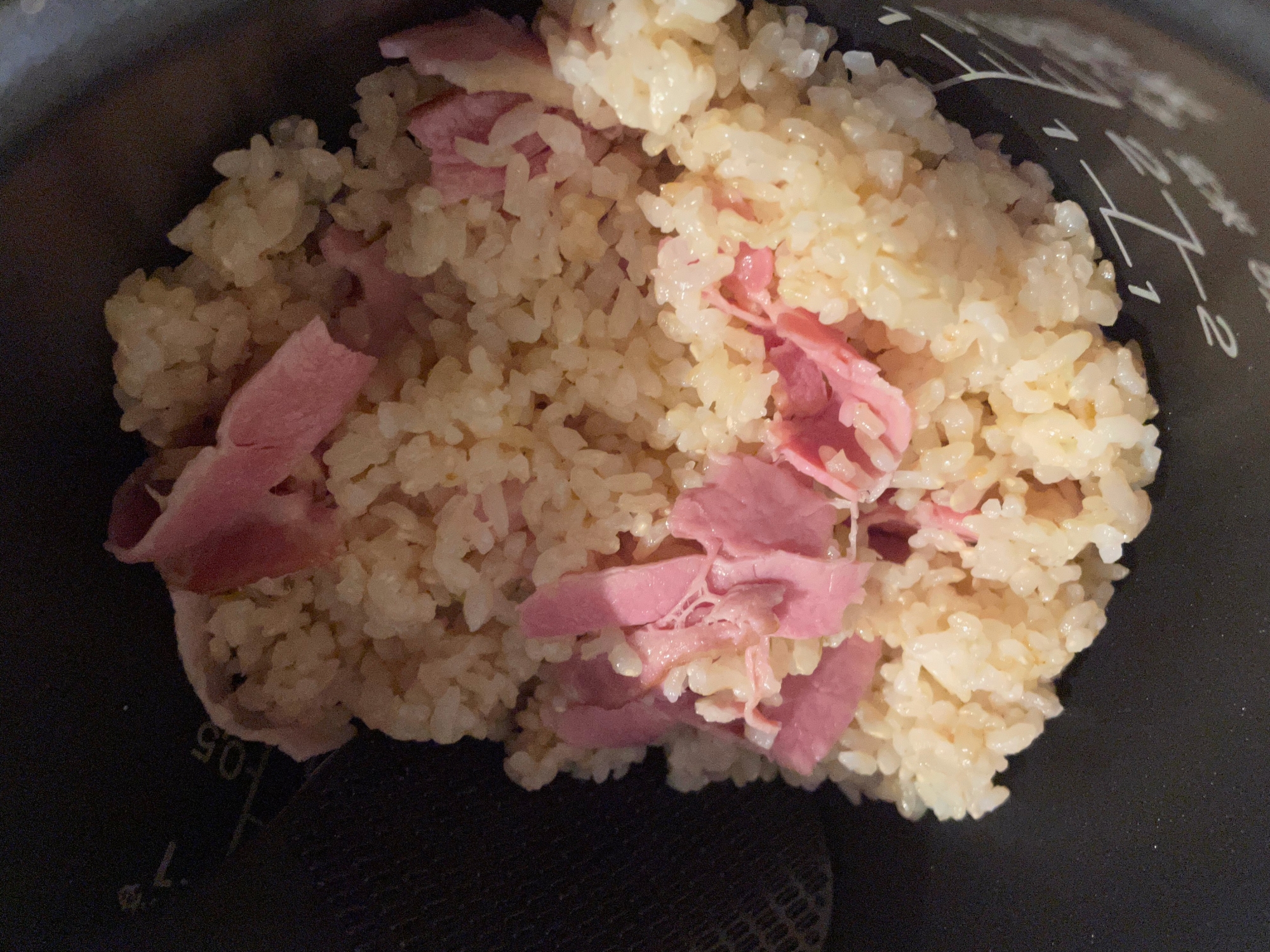 ベーコン玄米ご飯