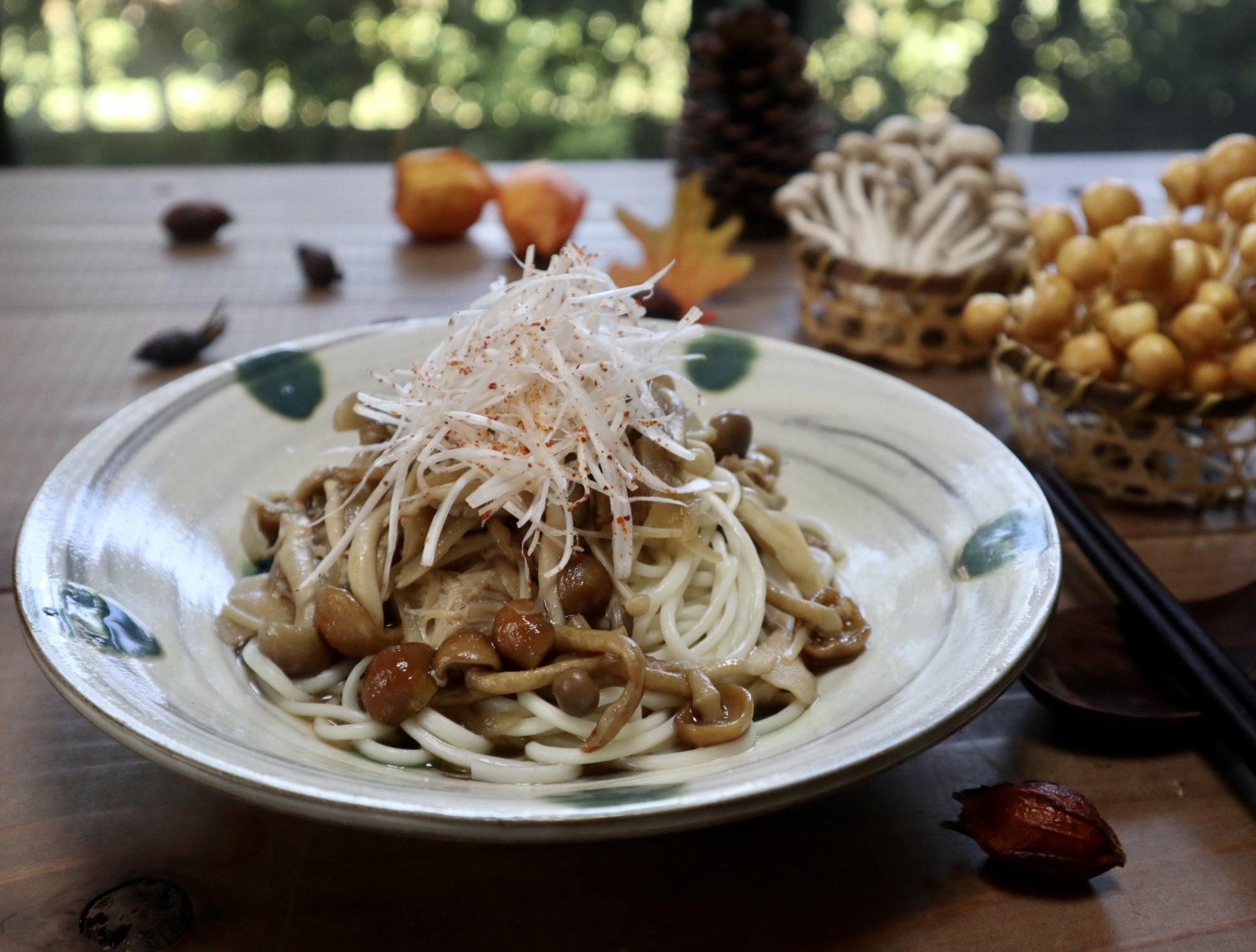 どっさりきのこのかけ冷や麦 レシピ 作り方 By 大矢知金魚印 うまくてご麺 楽天レシピ